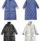 Stand-up Collar Down Jacket Women Slim Thick Loose Over The Knee Long Coat