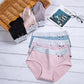 4-pack Women's Cotton Underwear Korean Style Cute Plus Size Underwear for Students Women's Briefs