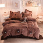 4pcs  Bedding Sets Bed Linen Plush Duvet Cover Flat Sheet Bedding Set Winter King  Queen Bed Set