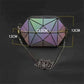 Female Bag Shell Bag Geometric Rhombic Luminous Semicircle Chain Messenger Bag Mini Bag