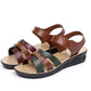 Sandals Women Summer Soft Bottom Non-slip Wedge Heel Ladies Simple Casual Sandals Comfortable and Lightweight Velcro Closure