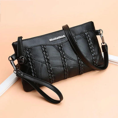 Handbag Clutch Casual Female Crossbody Bags Portable PU Leather Multi-Layer Large Capacity Classic Soft Surface