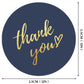 500 Sheets/roll Kraft Paper Round Sticker Thank You Label Sticky Note Baking Packaging Decoration Tasteless