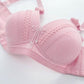 Embroidered Beautiful Back No Steel Ring Gathered Anti-sagging Breast Large Size Thin Ladies Sexy Comfortable Breathable Soft Bra