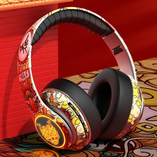 Guochaolong Wireless Bluetooth Headset Six Kinds of Sound Effects Music Games Calls Ultra-clear Sound Quality Personalized Mobile Phones Computers