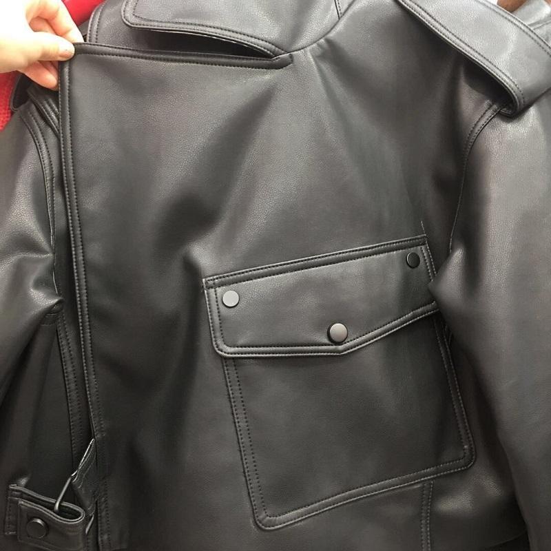 Women's Leather Jacket Autumn and Winter Short Korean Retro Motorcycle Loose Casual Fashion All-match Leather Jacket Small Leather Jacket