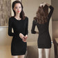 Slim Mid-length Bag Hip Sweater Dress Autumn and Winter Long-sleeved Sexy All-match Dress