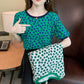 Pure Cotton Summer Floral Short-sleeved T-shirt Ladies Fashion Round Neck All-match Small Shirt Korean Version Trend Half-sleeved Thin Top
