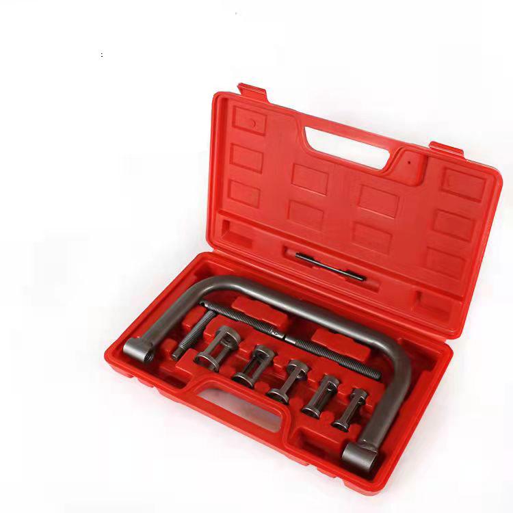 Red Car Engine Cylinder Head Valve Spring Compressor Removal Installation Fixture Tool Automatic Installation and Removal Motorcycle Maintenance Tool