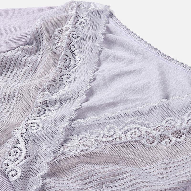 Autumn and Winter Thermal Underwear Women's Constant Temperature Nude Clothing Heating Suit Lace Bottoming Shirt