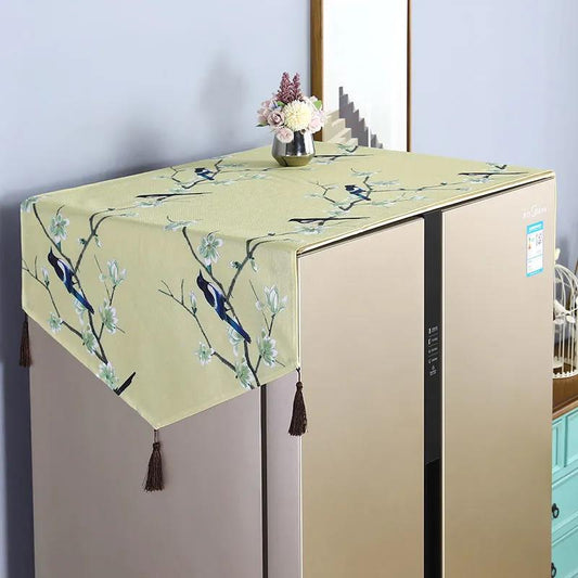 Double Door Refrigerator Cover Cloth Washing Machine Cover Simple Modern Refrigerator Towel Universal Household Storage Towel