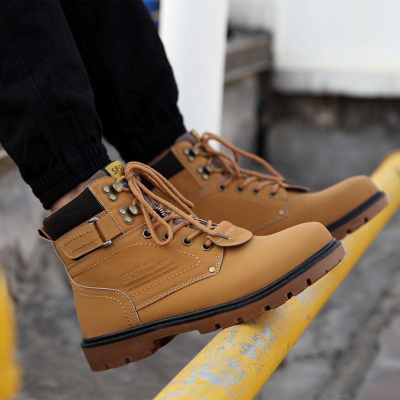 Men's Winter Leather Men Waterproof Snow Boots Leisure Boots Retro Shoes for Men Big Size 39-46