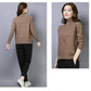 Pofulove Women's Short Turtleneck Solid Color Sweater Winter New Loose Fashion Sweater Women