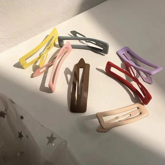 7PCS Cute and Sweet Bangs Clip Side Clip Candy Color Square Hairpin BB Clip Hairpin Hair Accessories Shiny Hairpin for Girl