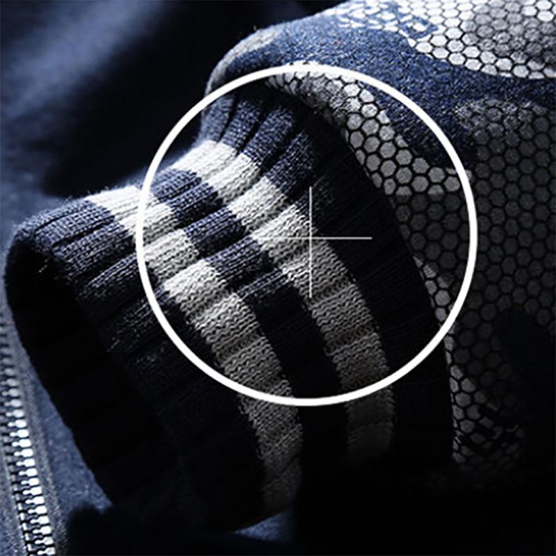 Plus Velvet Thickening of Same Style Mens Plus Velvet Camouflage Sweater Plus Size Warm Hooded Jacket Tide