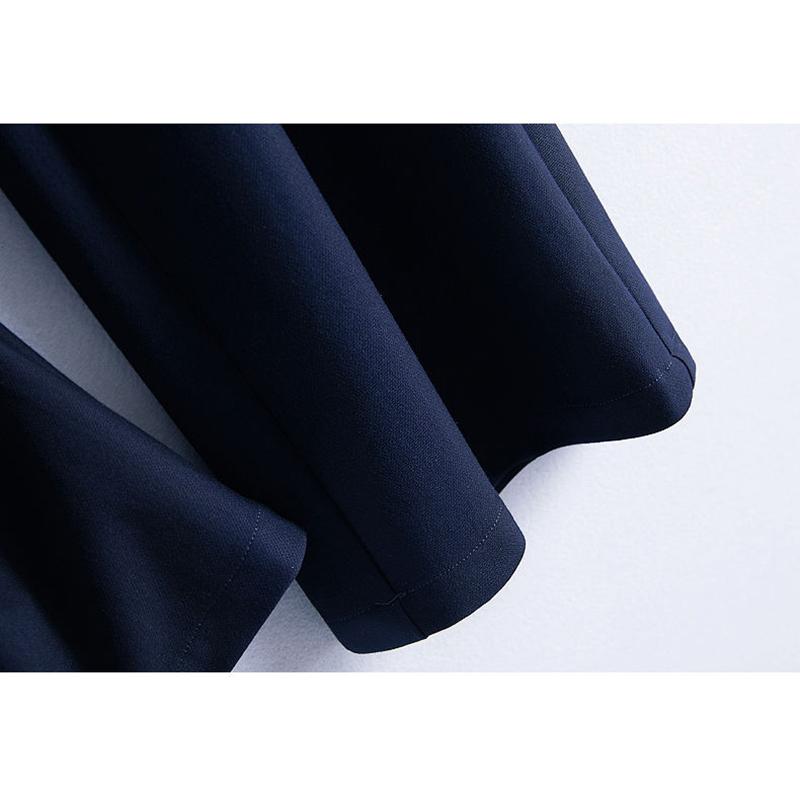 Women Loose Casual Pants Flared Trousers Black Blue Spring Autumn Baggy Long Pants Women Bottoms