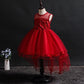 Children's Dress Princess Short Front and Long Performance Costume Girl Net Yarn Tail Skirt Student Performance Costume