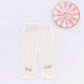 Girls' Leggings Children's Spring and Autumn Thin Bow Mushroom Korean Cropped Trousers Stretch Pants Baby Outer Wear and Inner Wear