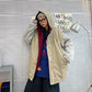 Cotton-padded Jacket Women's Winter Style Cotton-padded Jacket Loose Student Hong Kong Style Lamb Wool Plus Velvet Thick Coat