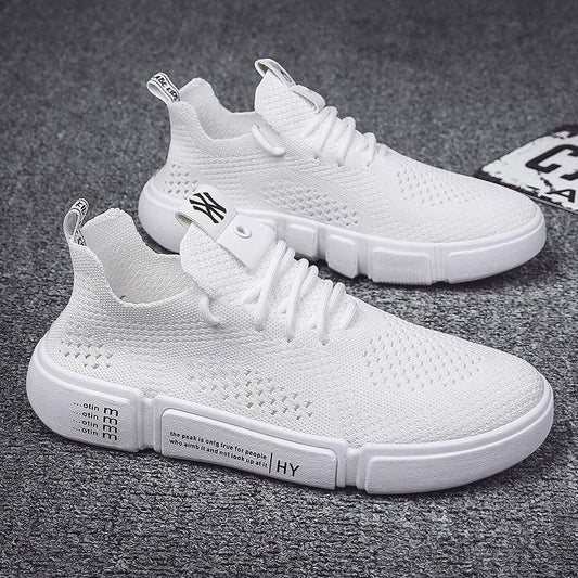 Breathable men's shoes trend wild canvas shoes casual tide shoes single shoes spring sports white