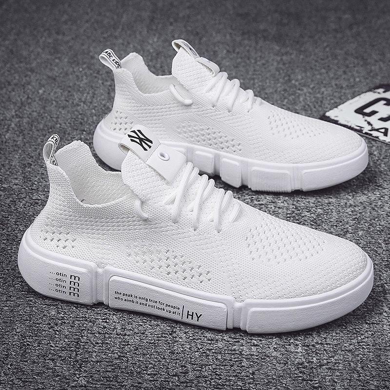 Breathable men's shoes trend wild canvas shoes casual tide shoes single shoes spring sports white