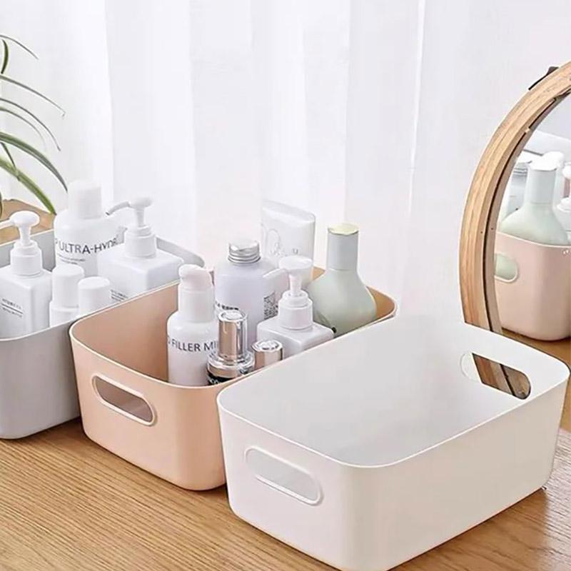 Storage Basket Desktop Storage Box Household Cosmetics Rack Bathroom Kitchen Dormitory Debris Snack Plastic Box