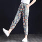 Casual Pants Loose Flower Pants Beach Pants Summer Thin Eight-point Casual Women's Pants Nine-point Plus Size Harem Pants