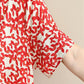 Summer Literary Plus Size Loose and Thin Floral Short-sleeved Dress Women's All-match Printed Mid-length Dress
