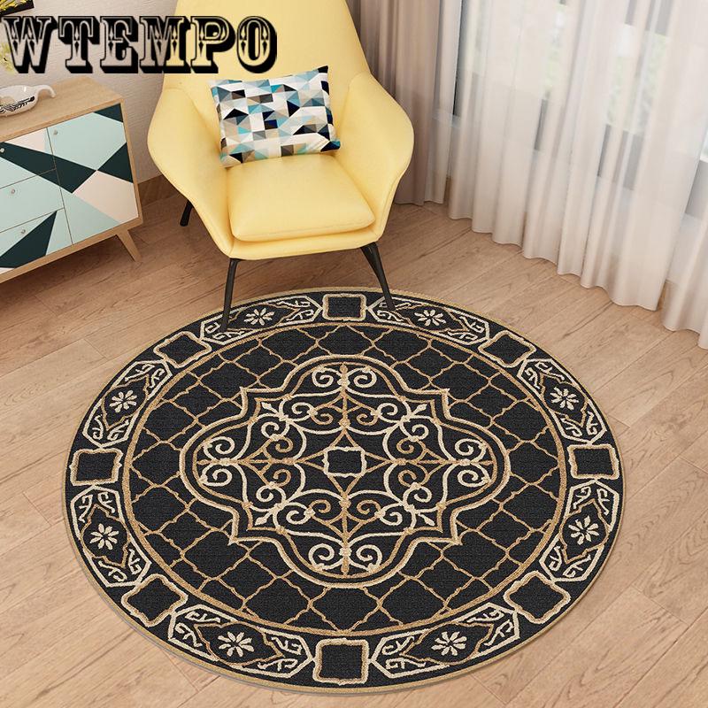 Coffee table mat soft round carpet bedroom carpet American carpet living room carpet sofa cushion