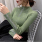 Half-high Neck Bottoming Slim-fit Sweater Women's Fall/winter Fashion Diamond-studded Inner Thick Pullover Sweater