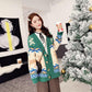 Vintage Deer Print Cardigan Jacket Women Loose Casual Knit Sweater Sweater Coat Outer Wear