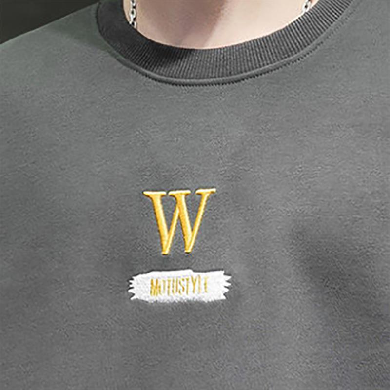 Sweater Men's Autumn Round Neck Long-sleeved Hong Kong Style Ins Trend Loose Sweatshirts Men's Clothes