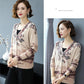 Floral Print Cardigan Women Autumn Winter Female Artificial Mink Wool Cardigan Loose Sweater Coat Fashion Knit Jacket Outwear