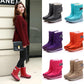 Winter Flat-bottomed Ski Boots In The Tube Thickened Women's Non-slip and Waterproof Snow Boots Plus Velvet Warm Outdoor Boots