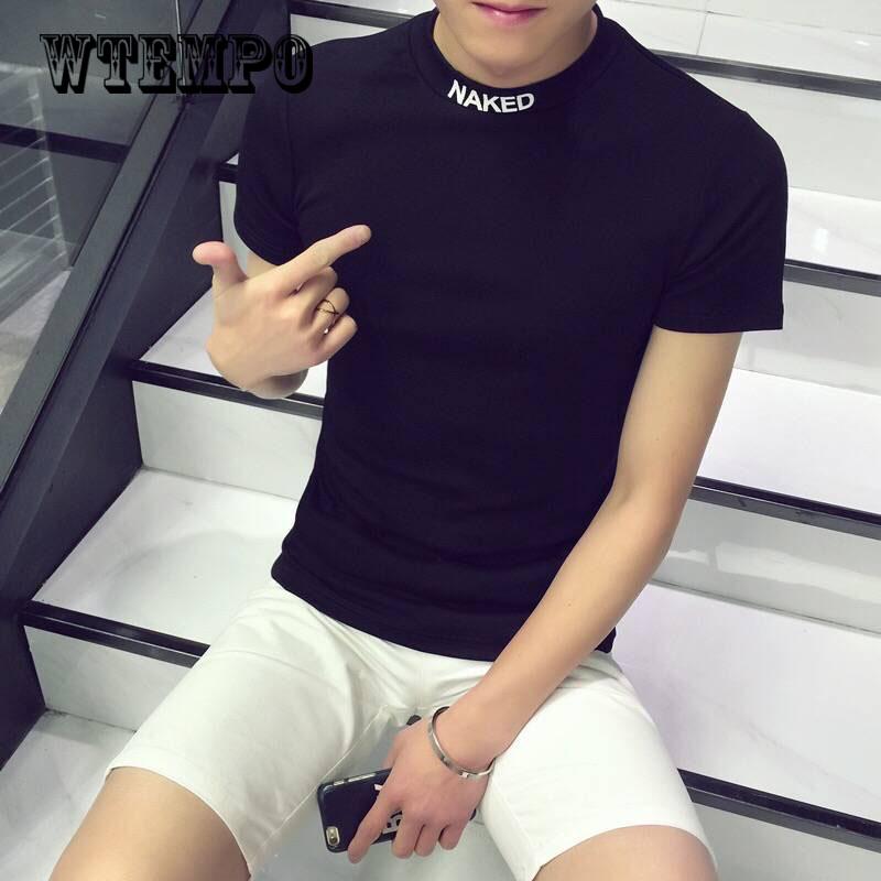 T Shirt Mens  Striped streetwear T-shirts letter print hip hop Tee Short Sleeve High Quality