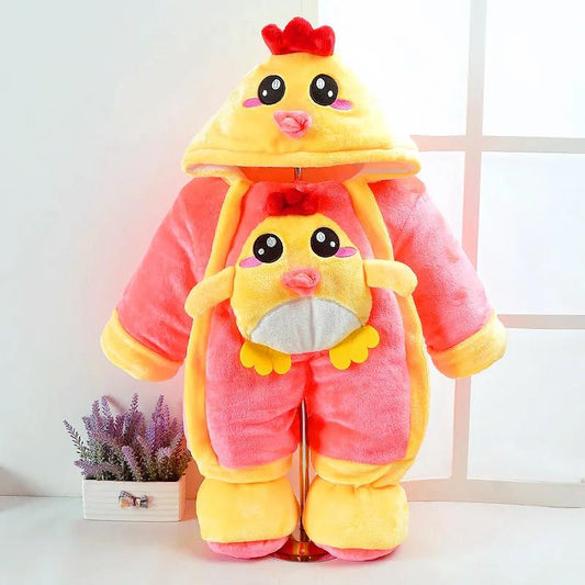 Baby One-piece Winter Boys and Girls Baby Outing Clothes Thicken Warm Rompers Newborn Crawling Clothes One-piece Cotton Clothes