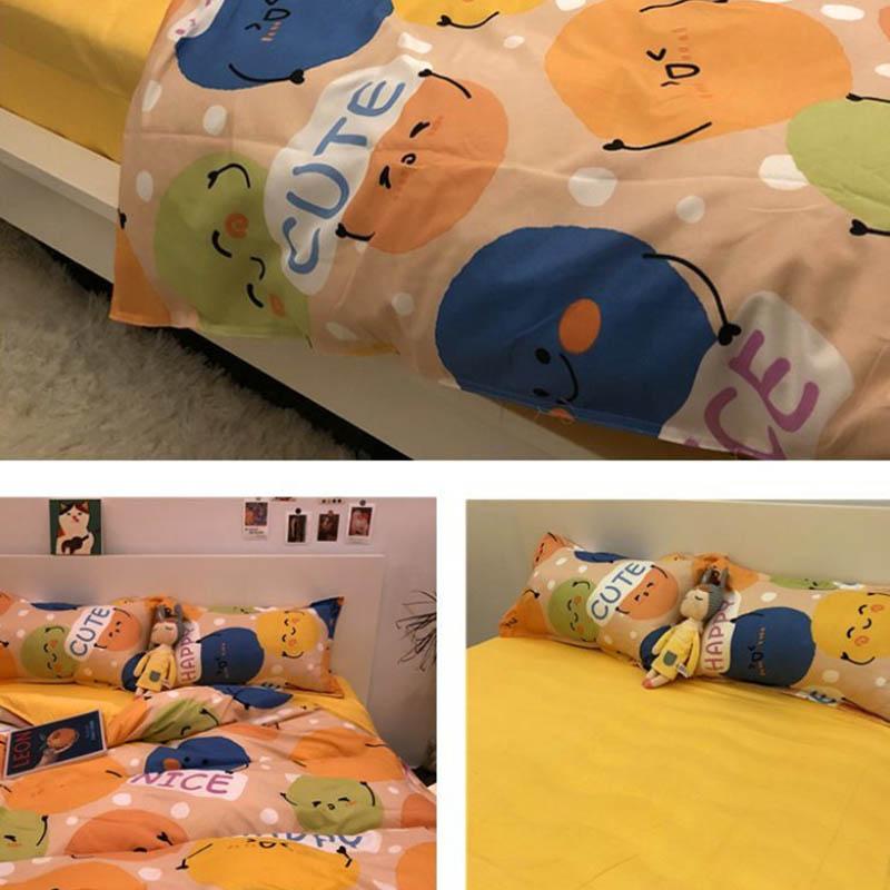 Washed Cotton Four-piece Duvet Cover Sexy Leopard-print Simple Bedding Sheet Household Daily Necessities Four-piece Bed
