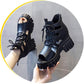 Summer Hollow and Breathable Thin Roman Sandals All-match High-heel Platform Sandals Wedge Platform Shoes