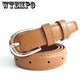 Fashion leather belts for women stitching up thin belt woman Pin buckle strap female High quality