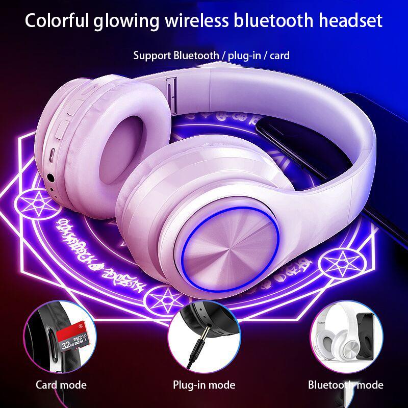 Wilress Headphones Bluetooth 5.0 Gaming Headset Stereo Noise Canceling Sports Headphones with Mic