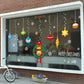 Double-sided Christmas ball ornaments glass window storefront removable wall stickers