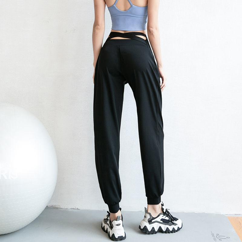 Sweatpants Women's Loose Trousers Buckle Pants Summer Running Fitness Pants Quick-drying Large Size High Waist Yoga Pants Casual Pants