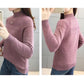 Fall/Winter Women Plus Velvet High-necked Sweater Short Thickened Warm Pullover Sweater Large Size Knit Jumper Bottoming Shirt