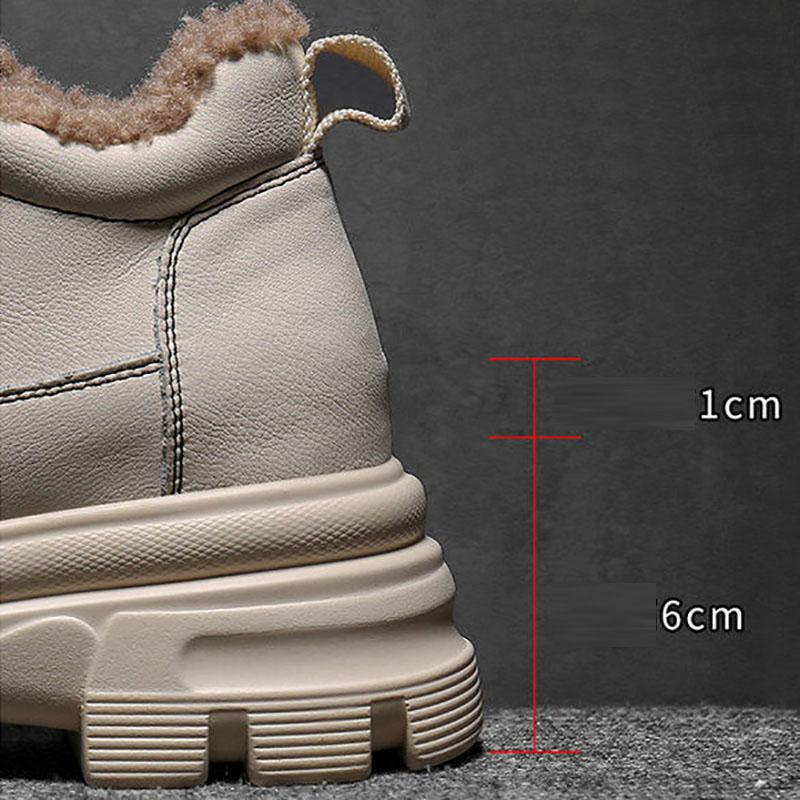 Plus Velvet High-top Shoes Women's Winter Wild Snow Boots Thick-soled Inner Increase Leisure Warm Cotton Shoes