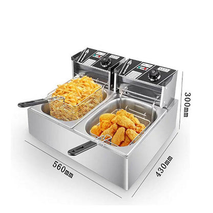 Commercial Large-capacity Stainless Steel Fryer You Tiao French Fries Household Electric Fryer Fried Chicken Skewers Machine