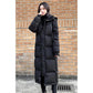 Black Thick Loose Couple Down Jacket Men and Women Super Long Down Jacket
