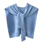 Pure Color Simple Shoulder British Style Shawl Outside Lace Knotted Knitted Wool Scarf Women's Shirt Shirt Fabric Soft and Comfortable