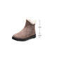 Women's Winter Flat Bottomed Short Boots Soft Soled Warm Cotton Shoes Solid Color Versatile Snow Boots