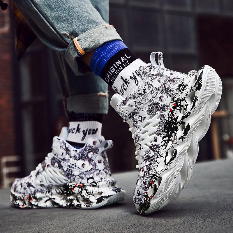 Shoes Men Sneakers Fashion Men Graffiti Sneakers Chunky Comfortable Casual Shoes Male Outdoor Walking Footwear Tenis Masculino