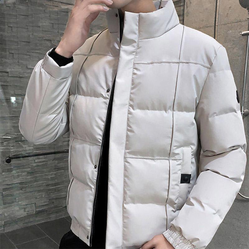 Winter Padded Jacket Men's Jacket Trend Padded Jacket Thickening Short Stand-up Collar Warm Padded Jacket Top